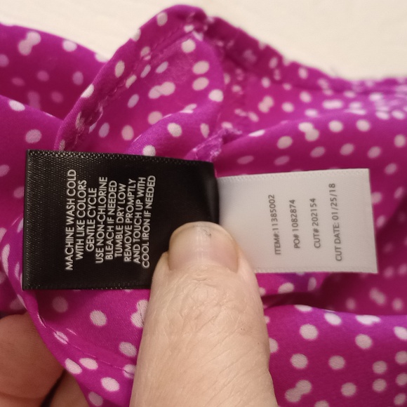 TORRID polka dot purple button size 0 - Picture 5 of 9